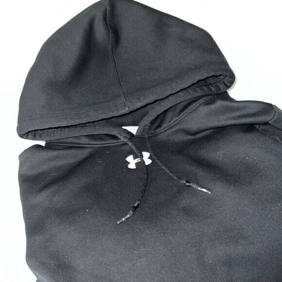Under Armour Black Kangaroo Pocket Pull On Sweatshirt Hoodie Women's‎  Size S/M - Picture 8 of 14